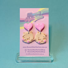 Load image into Gallery viewer, Mini kewpie polymer clay stud earrings