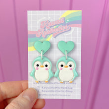 Load image into Gallery viewer, Cute penguin stud earrings
